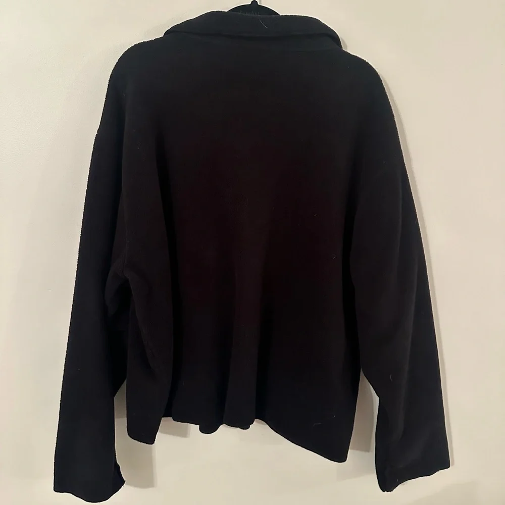 Vintage Eddie Bauer Black Fleece‎ Button-Down Jacket Short Coat Size XXL - Picture 6 of 6